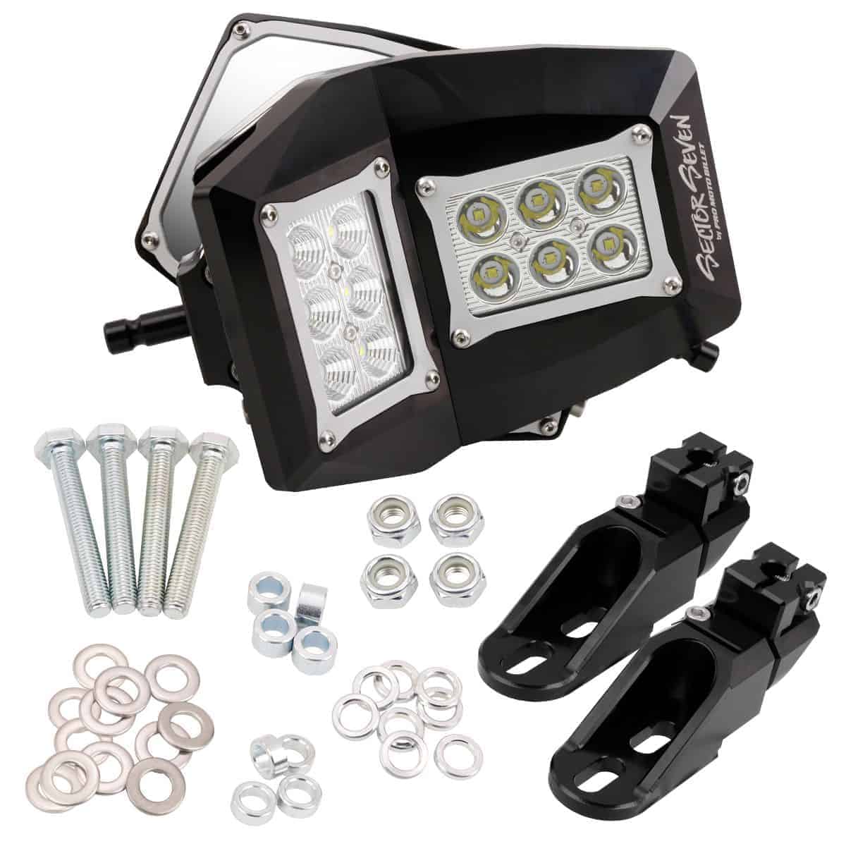 Sector Seven Spectrum LED Light Mirrors With Bung Mount - Polaris