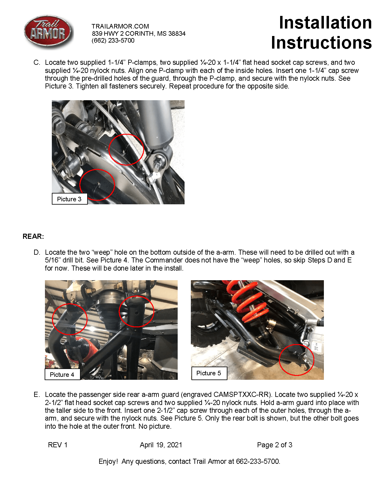 Trail Armor iMpact A-Arm Guards for 2020-23 Can-Am Maverick Sport X / Commander Max / X / XT