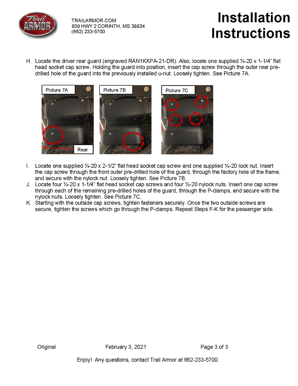 Trail Armor A-Arm Guards for 2021-23 Polaris Ranger / XP 1000 Crew