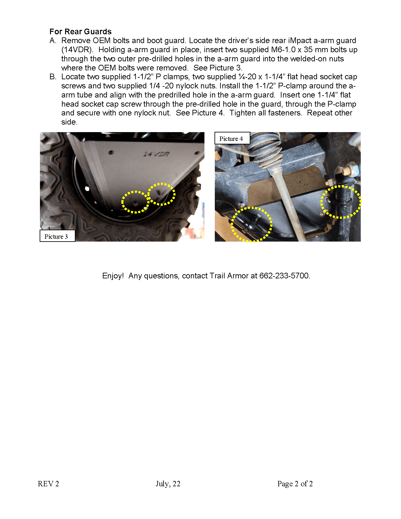 Trail Armor iMpact A-Arm CV Front and Rear Boot Guards for 2014-21 Yamaha Viking / Viking VI