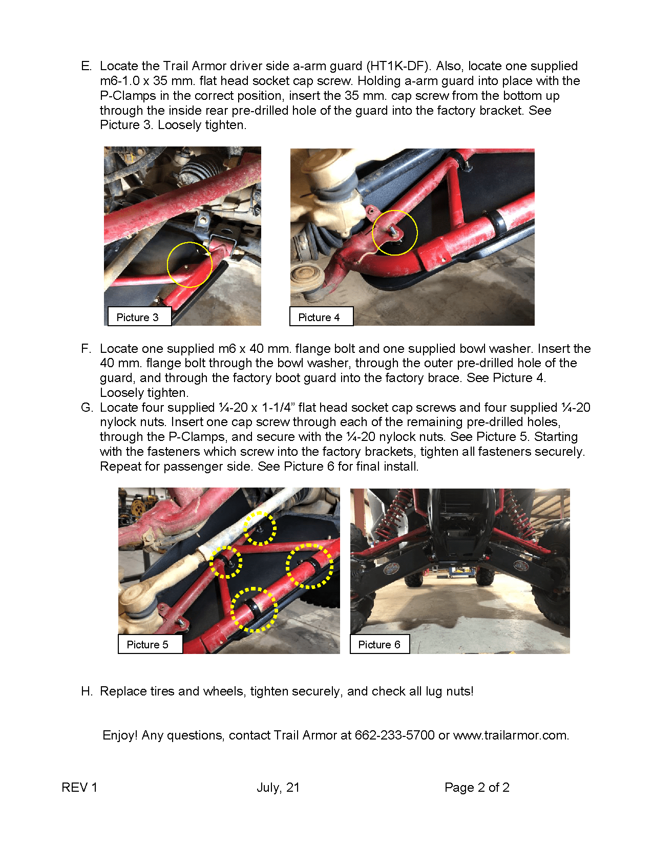 Trail Armor Front A-Arm Impact Guards for Honda Talon 1000 R