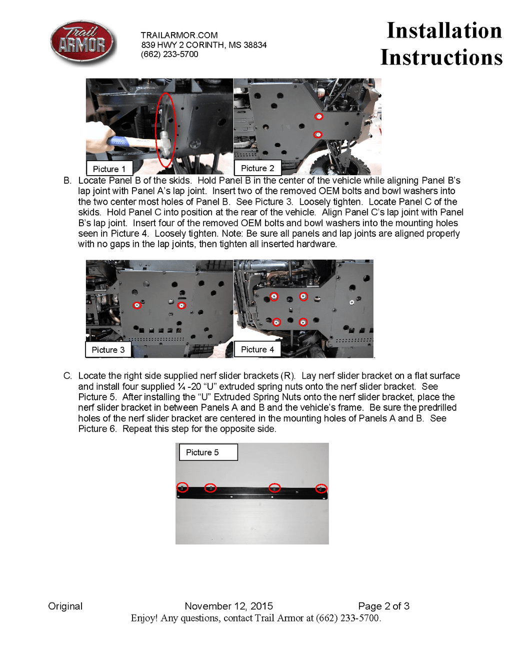 Trail Armor Skid Plates for 2015-20 Can-Am Commander 800/ DPS/ XT /1000