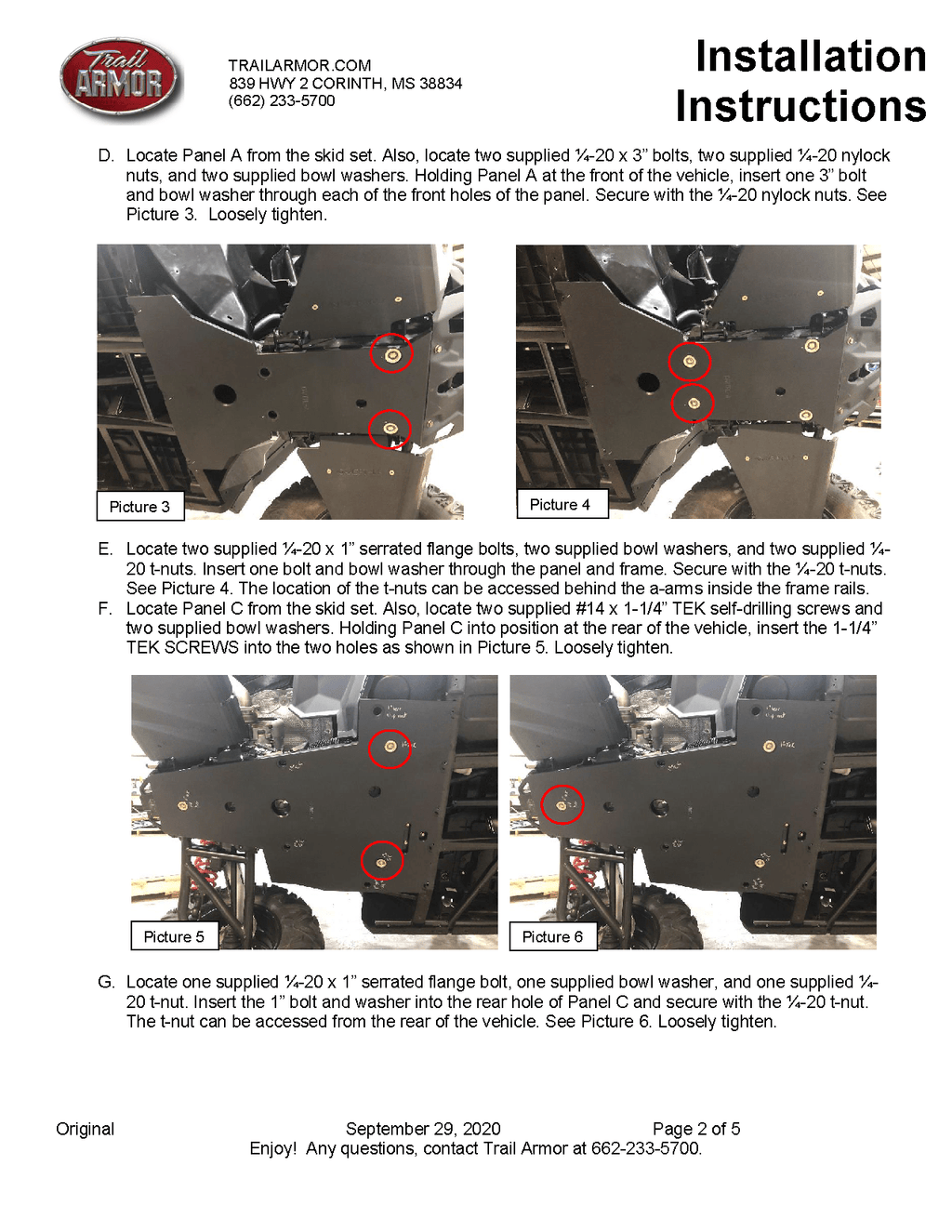 Trail Armor Skid Platefor 2020+ Can-Am Maverick / Commander