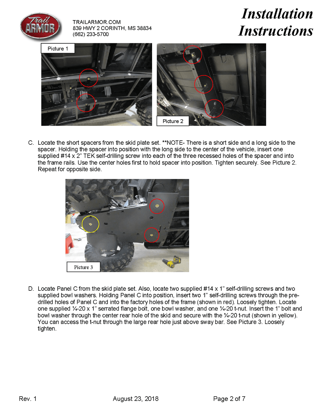 Trail Armor Skid Plate for 2018-19 Can-Am Maverick Trail / Sport