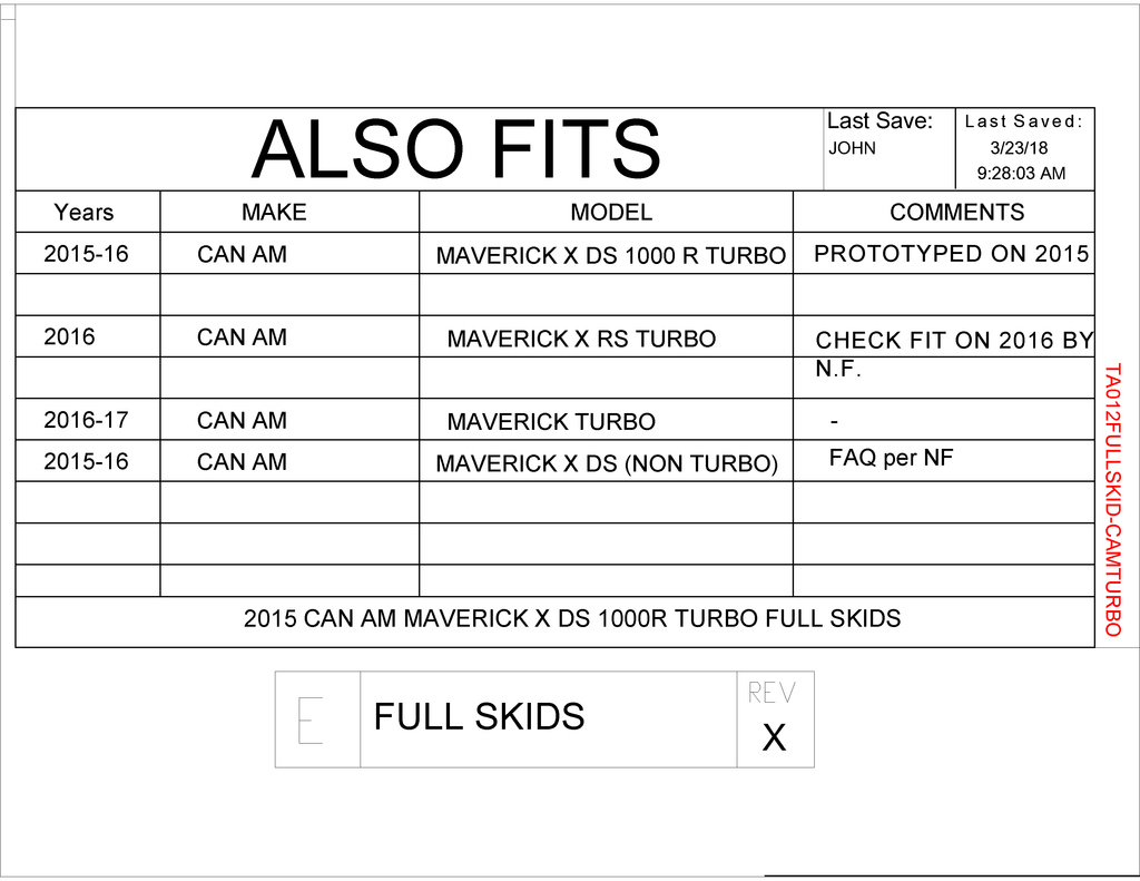 Trail Armor Full Skids with Slider Nerfs for 2015-17 Can-Am Maverick X Model