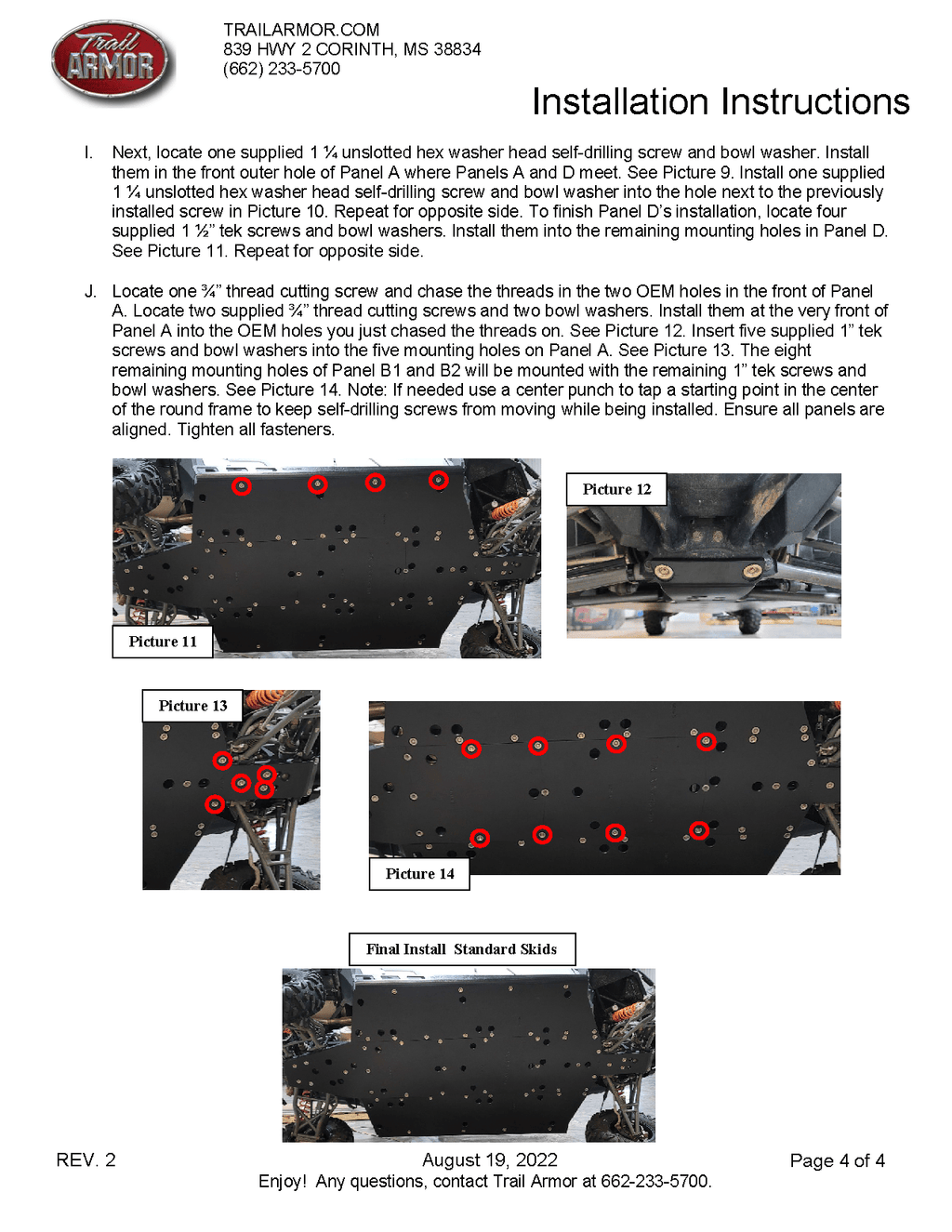 Trail Armor Skid Plate With Rock Sliders for 2017+ Polaris General XP 1000 4