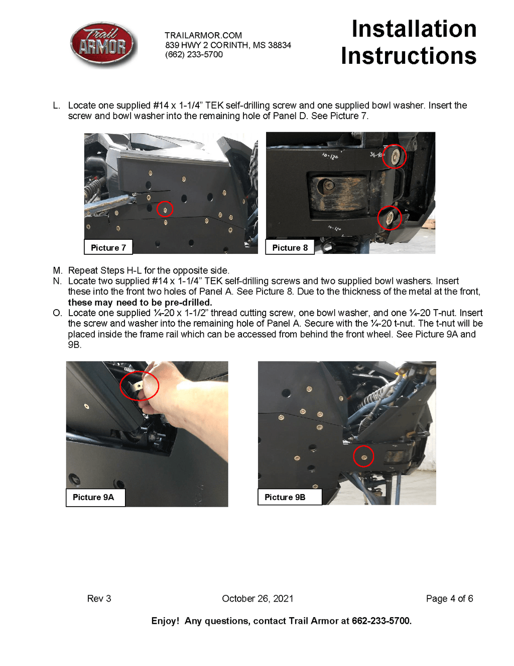 Trail Armor Full Skid Plate for 2020+ RZR Pro XP
