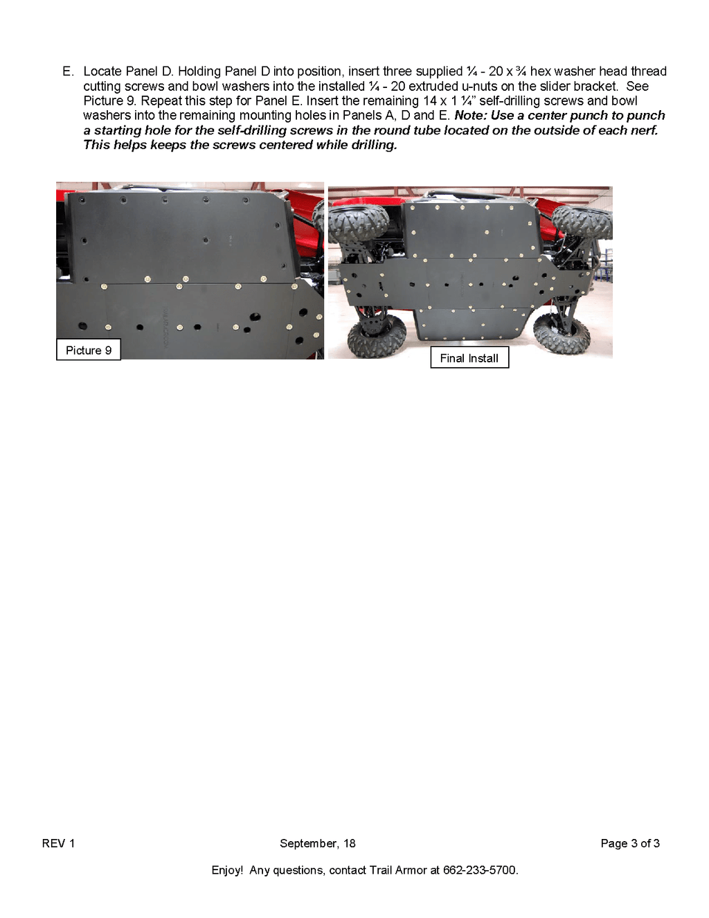 Trail Armor Full Skids with Integrated Sliders for 2014+ Yamaha Viking Model