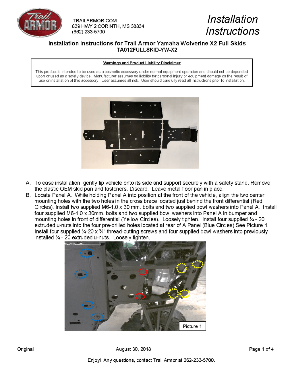 Trail Armor Full Skids Success for 2019+ Yamaha Wolverine X2 R-Spec Model