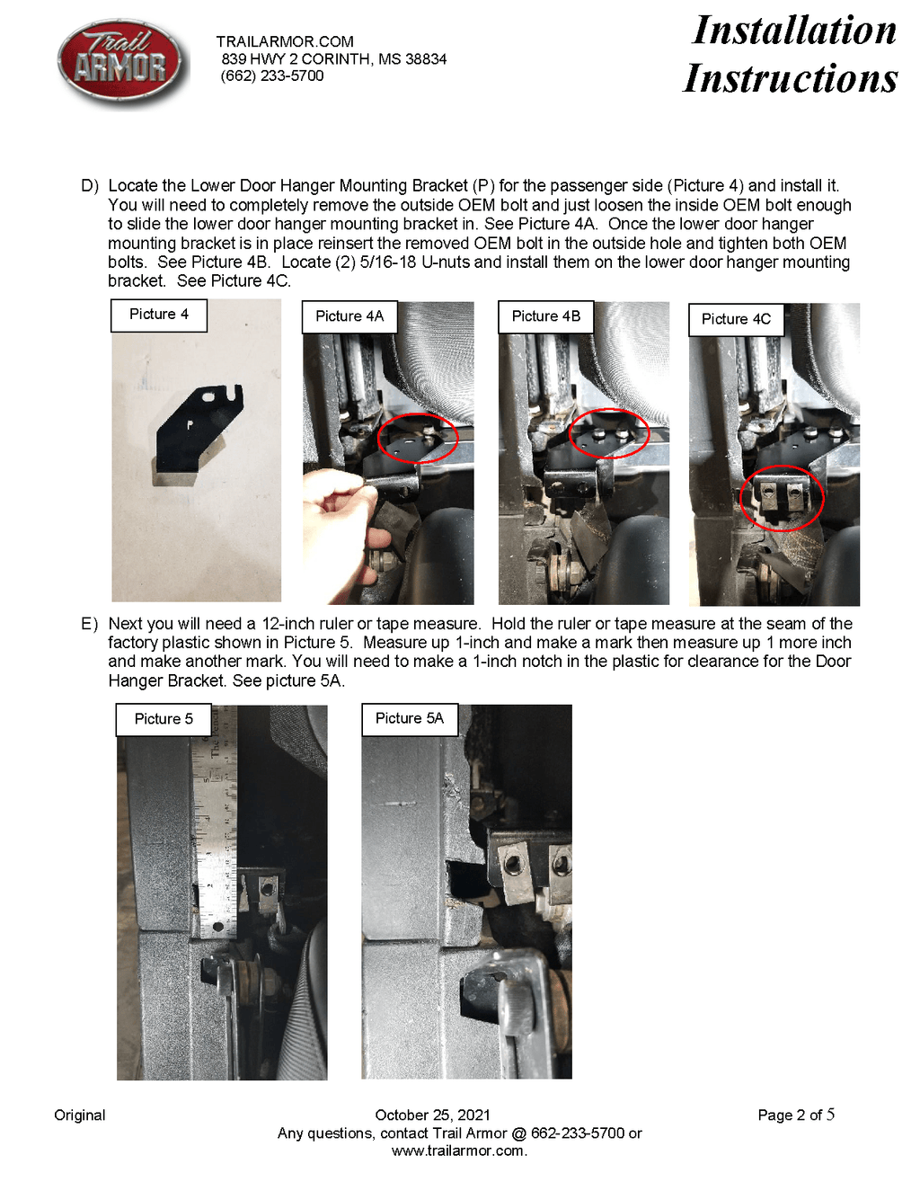 Trail Armor Half Doors for 2020-23 Ranger XP 1000
