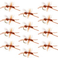 Turcks Power Flying Ant Cinnamon Terrestrial Trout Dry Fly - 1 Dozen Flies Hook Size 12