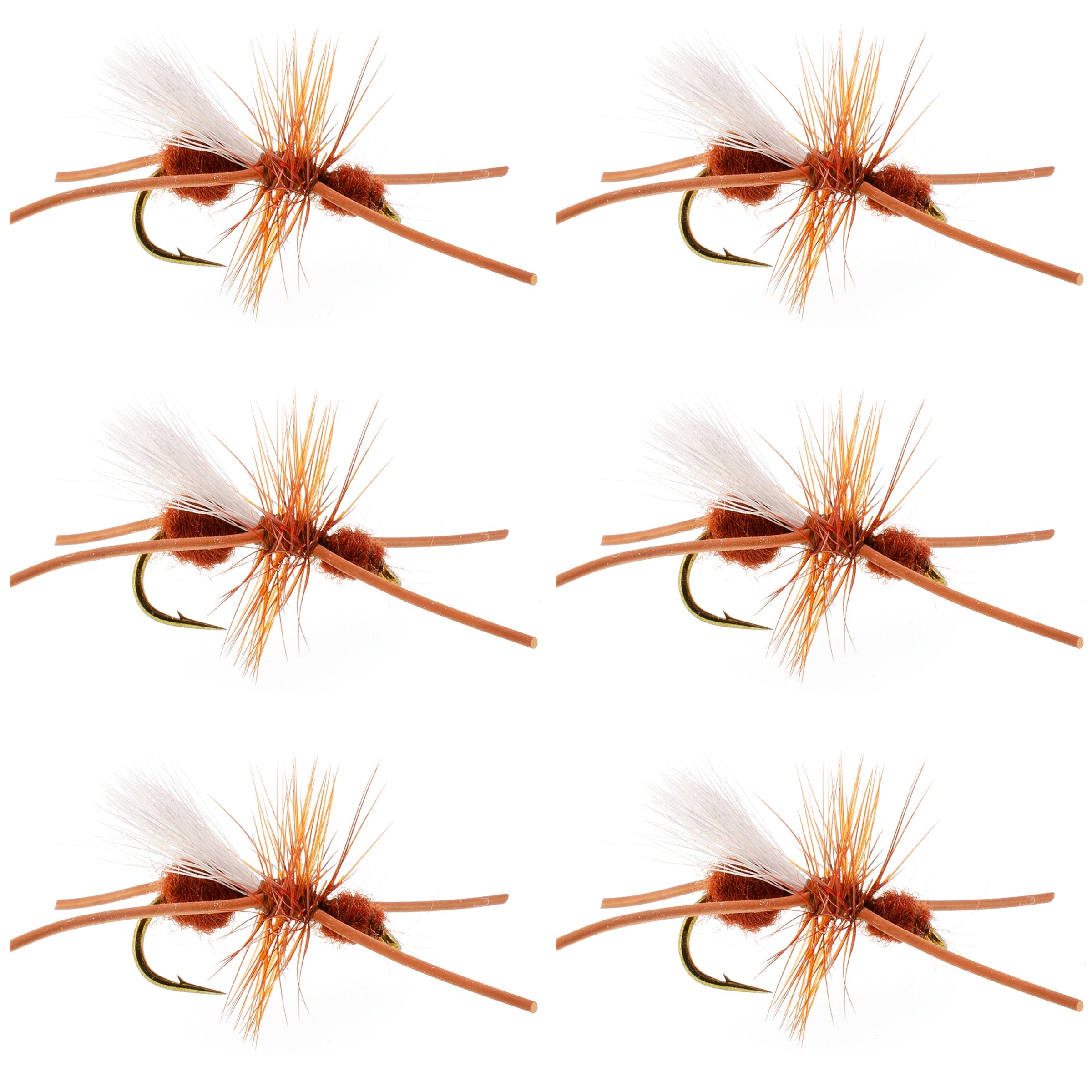 Turcks Power Flying Ant Cinnamon Terrestrial Trout Dry Fly - 6 Flies Hook Size 12