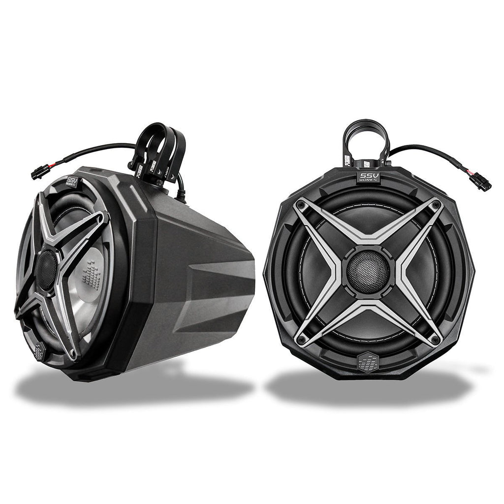 Universal 8in Cage-Mount Speaker-Pods