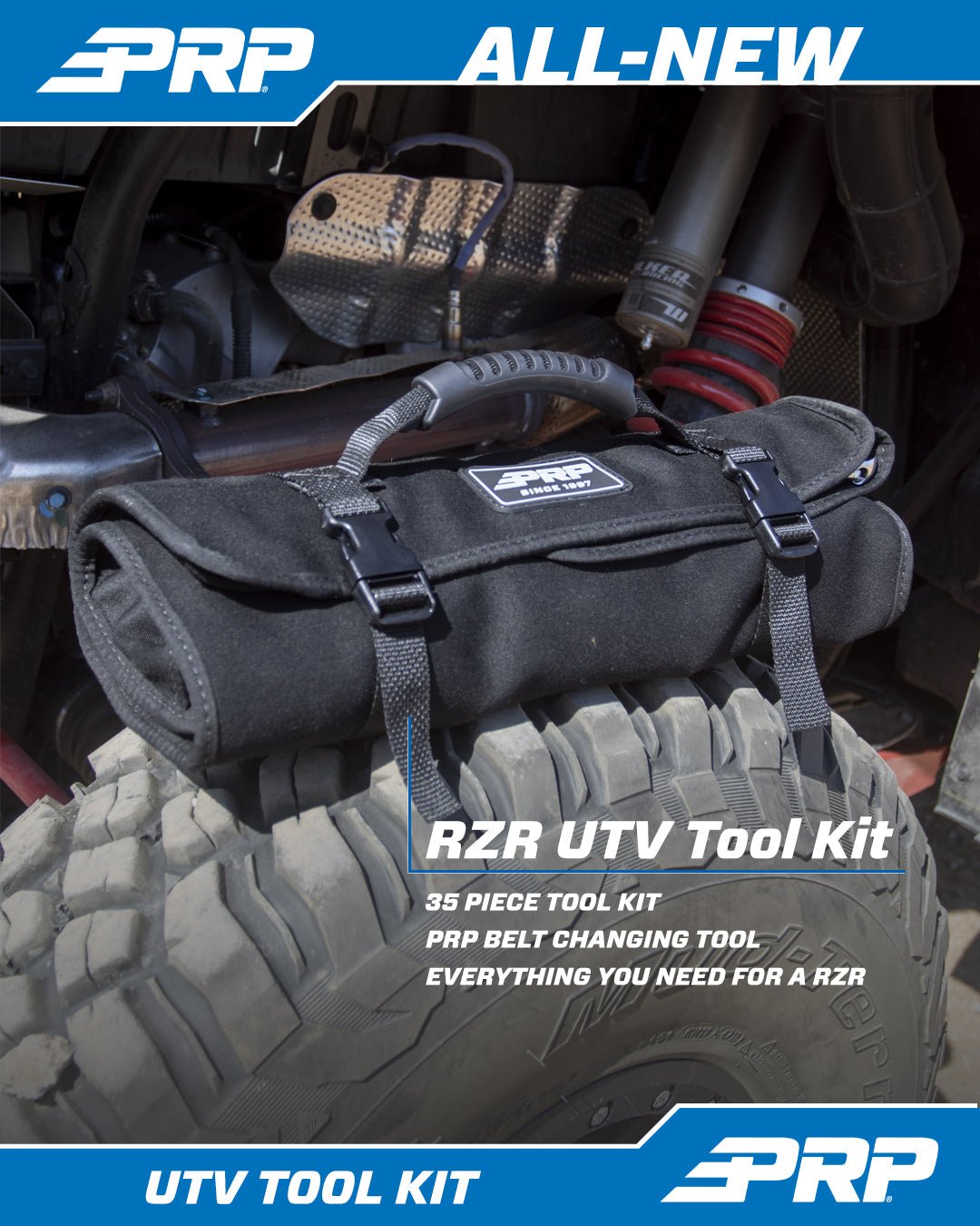 PRP 36cp Roll-Up Tool Kit w/Belt Changing Tool for Polaris RZR 800 / 900 / XP 1000