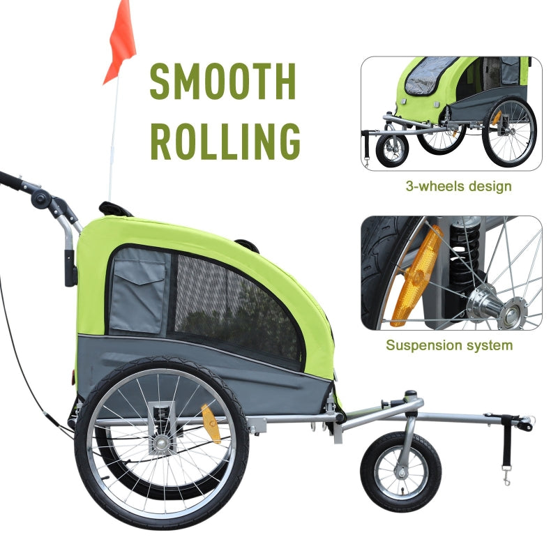 Pet Dog Bicycle Trailer Jogger with Suspension