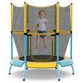 Costway 48 Inch Toddler Trampoline with Safety Enclosure Net-Yellow