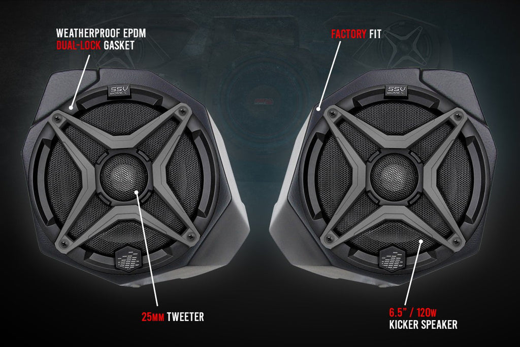 2017-2023 CanAm X3 Phase X SSV 8-Speaker Plug-&-Play System
