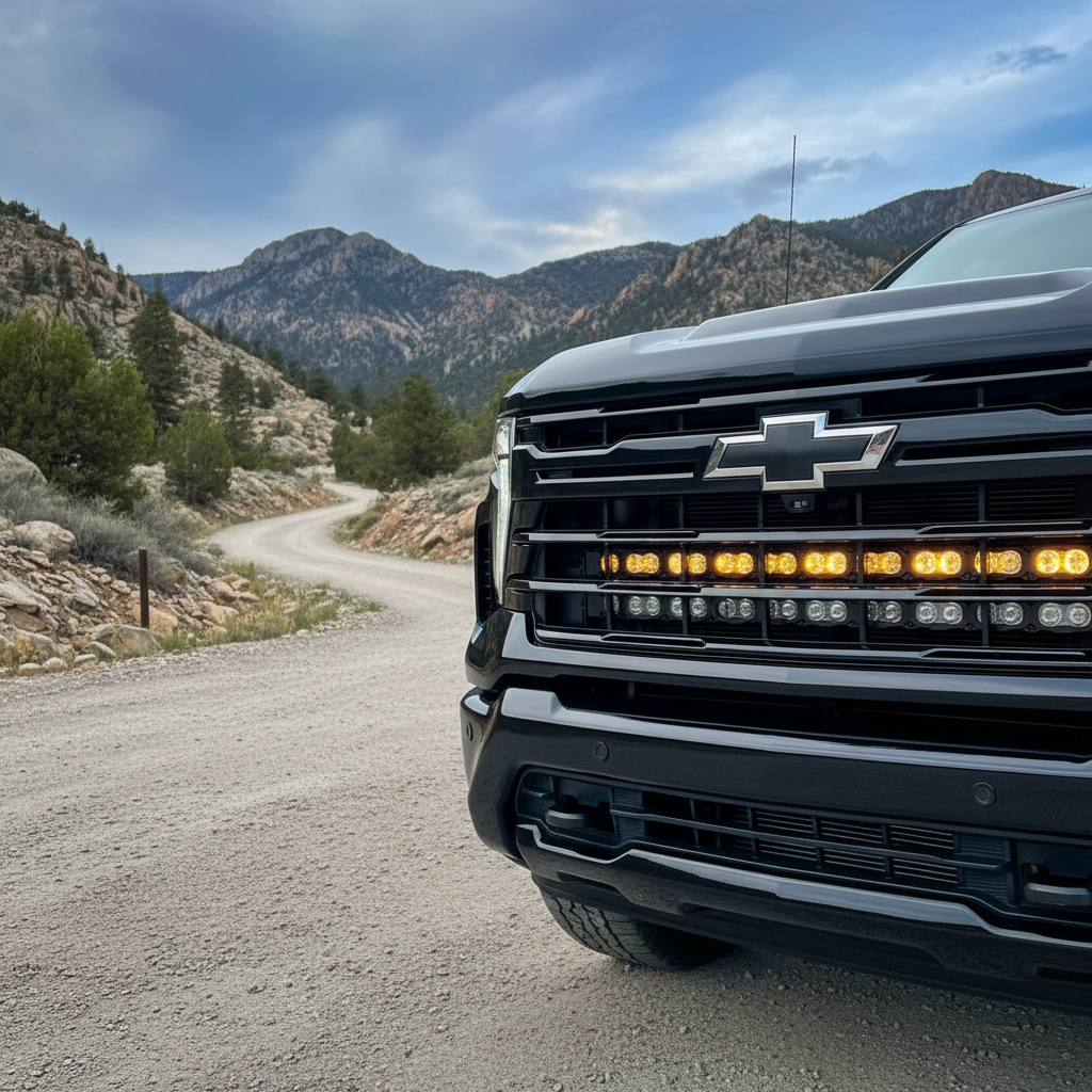 Silverado 2500 3500 light bar single 40in Light Bar - PRO