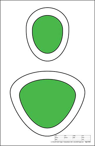 EZ2C Targets Style 4: Silhouette Paper Shooting Targets 11”x17” USA MADE