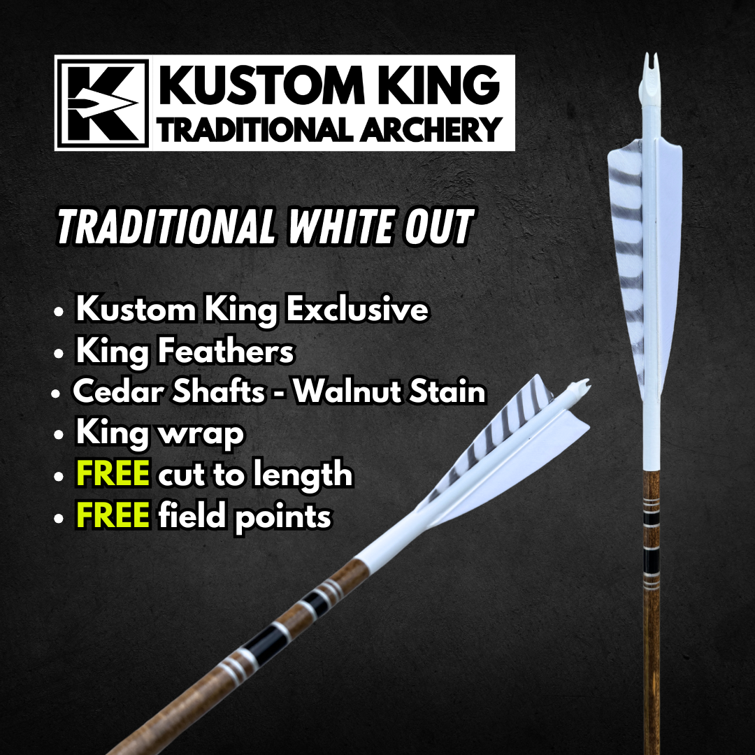 King Arrows - Traditional Arrows - White Out