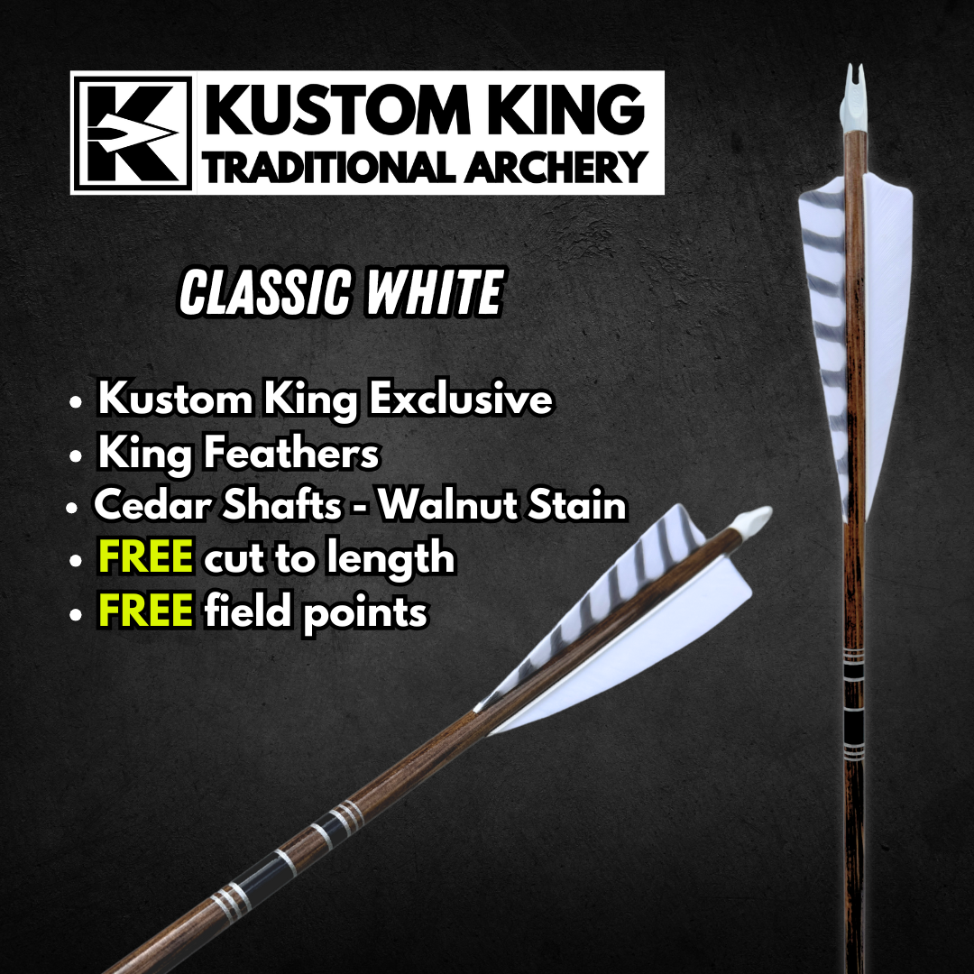 King Arrows - Traditional Arrows - Classic White