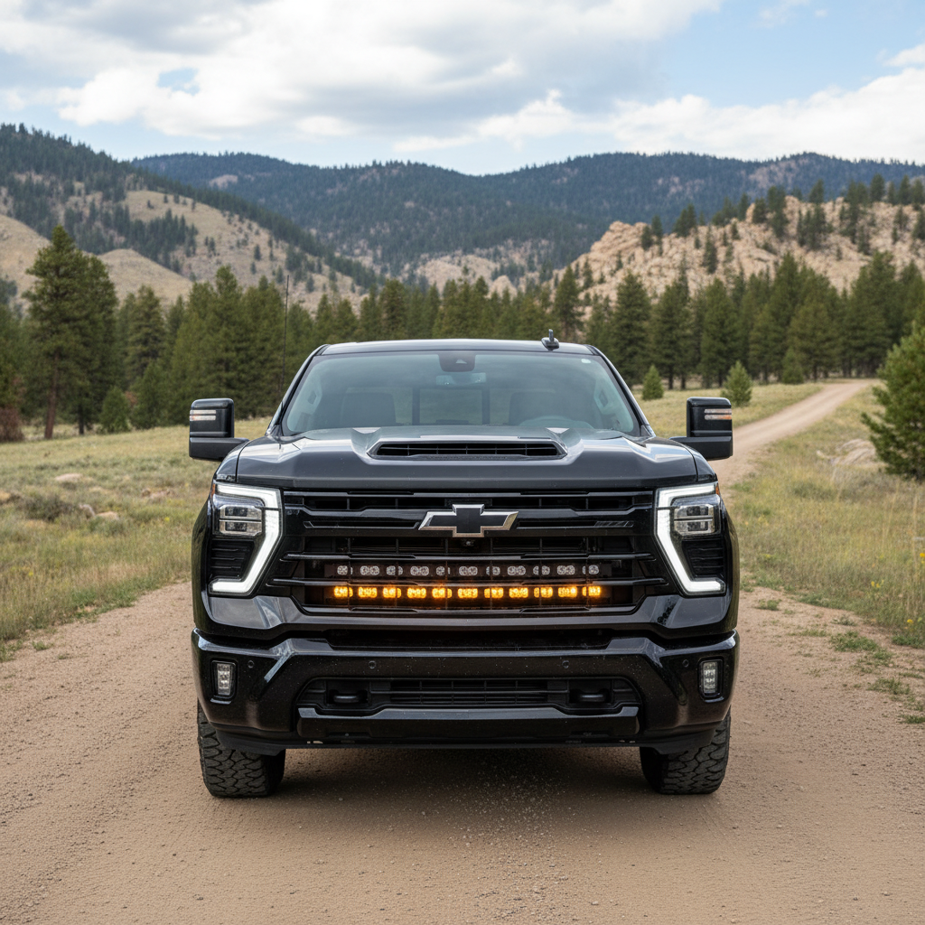 Silverado 2500 3500 light bar single 40in Light Bar - PRO