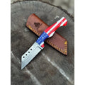 American Flag Handle Damascus Tanto Knife | JW SteelCrafts