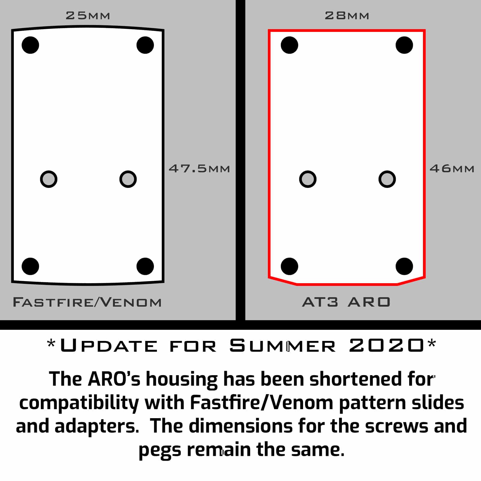 AT3 ARO Micro Red Dot Reflex Sight with Optional Riser
