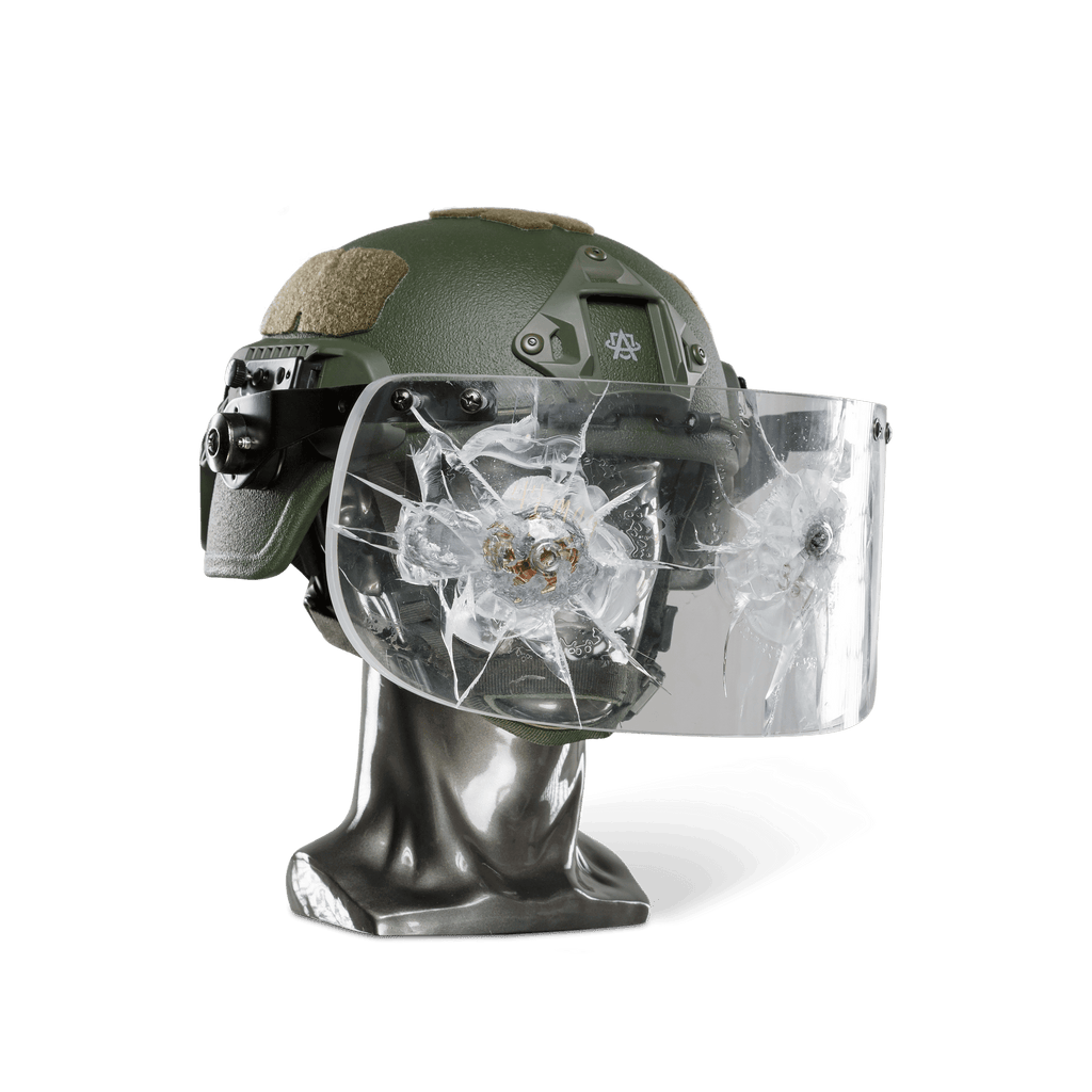 Ballistic Helmet with Face Shield | NIJ Level IIIA+