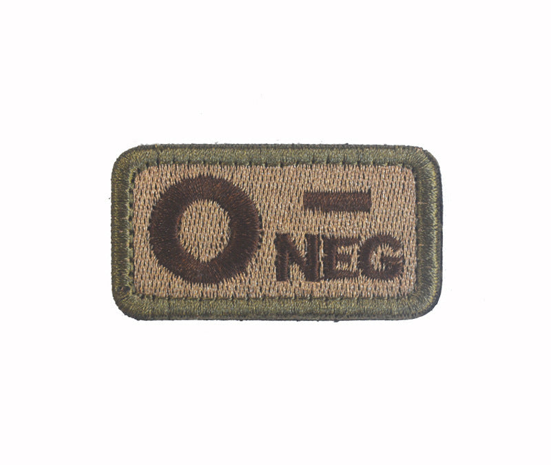 Embroidered Tactical Blood Type Patch - Essential Velcro ID for First Responders