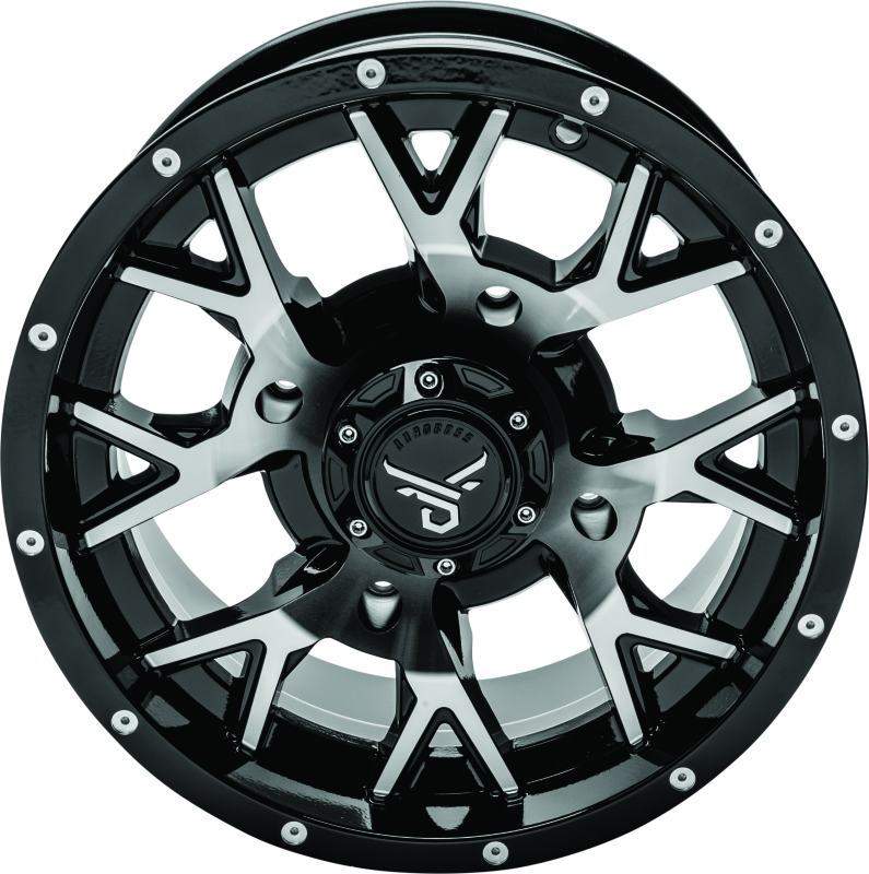QuadBoss, QuadBoss Barbwire 14x7 Aluminum Wheels - Part Number 608574