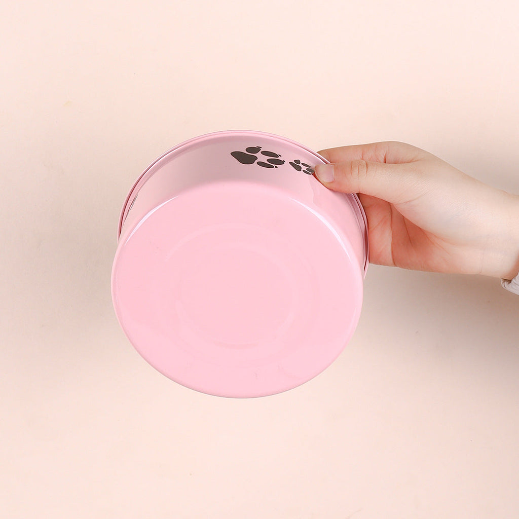 Stainless Steel Dog Bowl Large Capacity Anti-tumble Cat Bowl