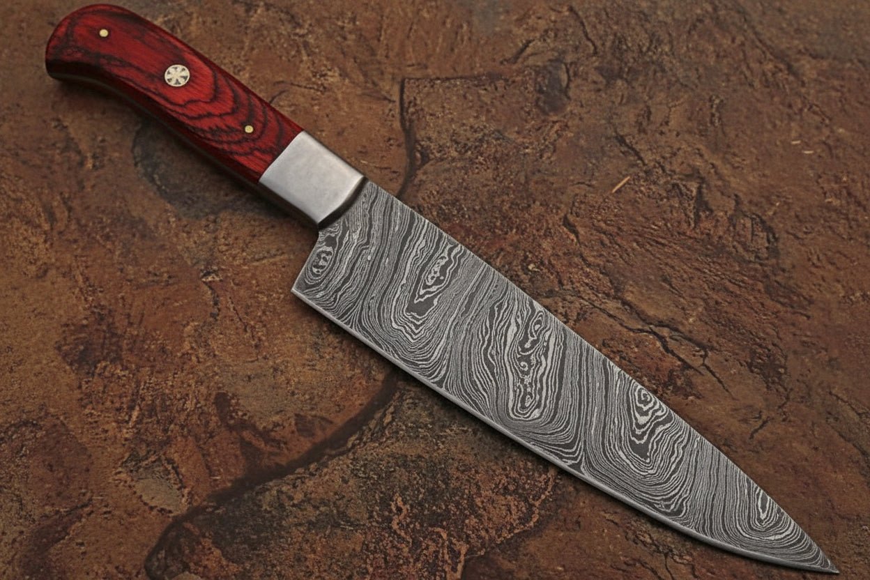 Best chef knife Custom Handmade Damascus, Single Chef/Kitchen Knife DK-0139