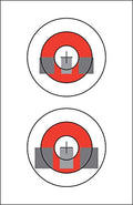 25 EZ2C Targets Style 21: Sight Alignment Paper Target USA MADE 11”x17” Pad of 25