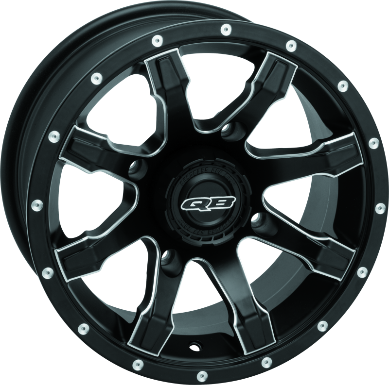 QuadBoss, QuadBoss Grinder 12x7 PowerSports Wheel with 4/110 Bolt Pattern and 5+2 Offset