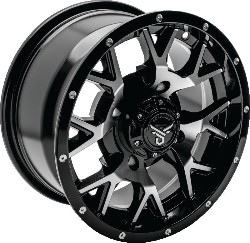 QuadBoss, QuadBoss Barbwire 14x7 Aluminum Wheels - Part Number 608574