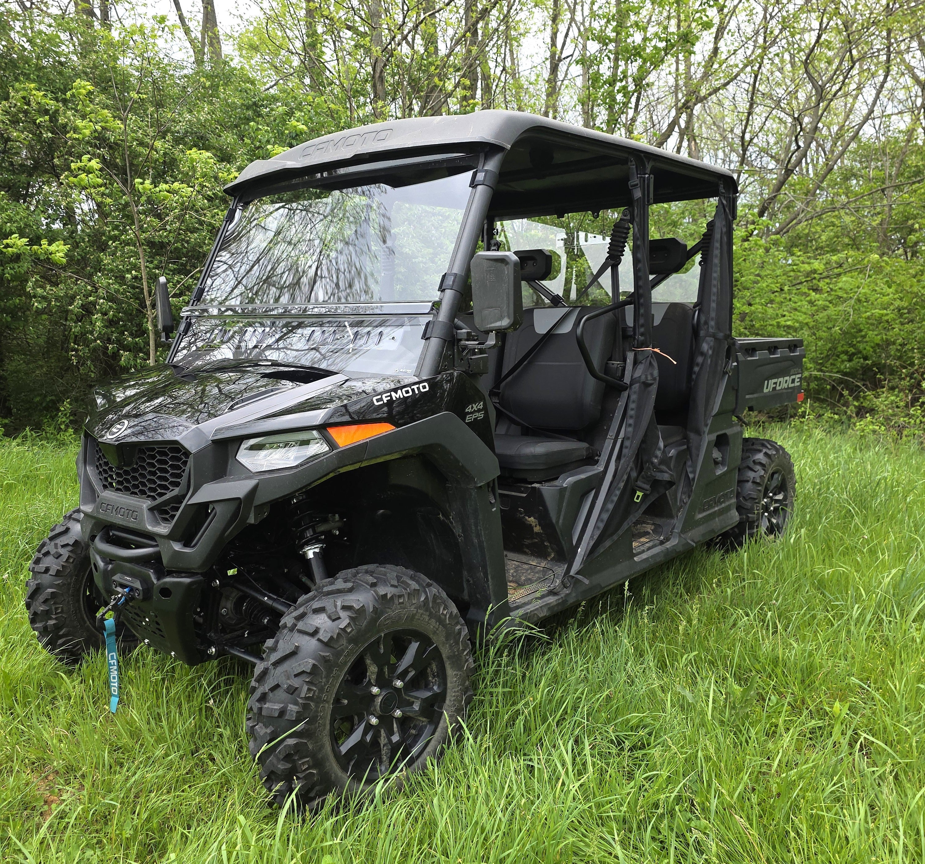 CFMoto UForce 800 XL - 2 Pc Scratch-Resistant Windshield with Vent and Clamp Options