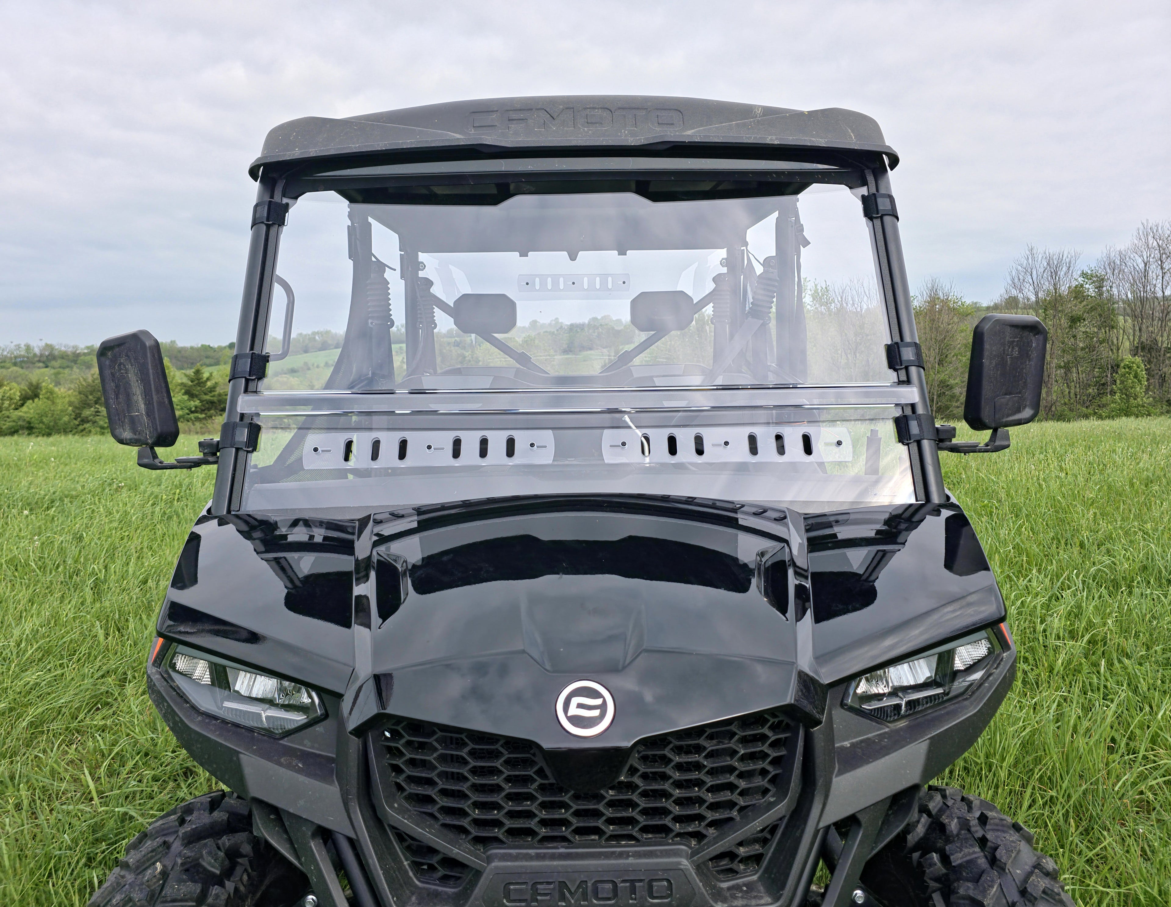 CFMoto UForce 800 XL - 2 Pc Scratch-Resistant Windshield with Vent and Clamp Options