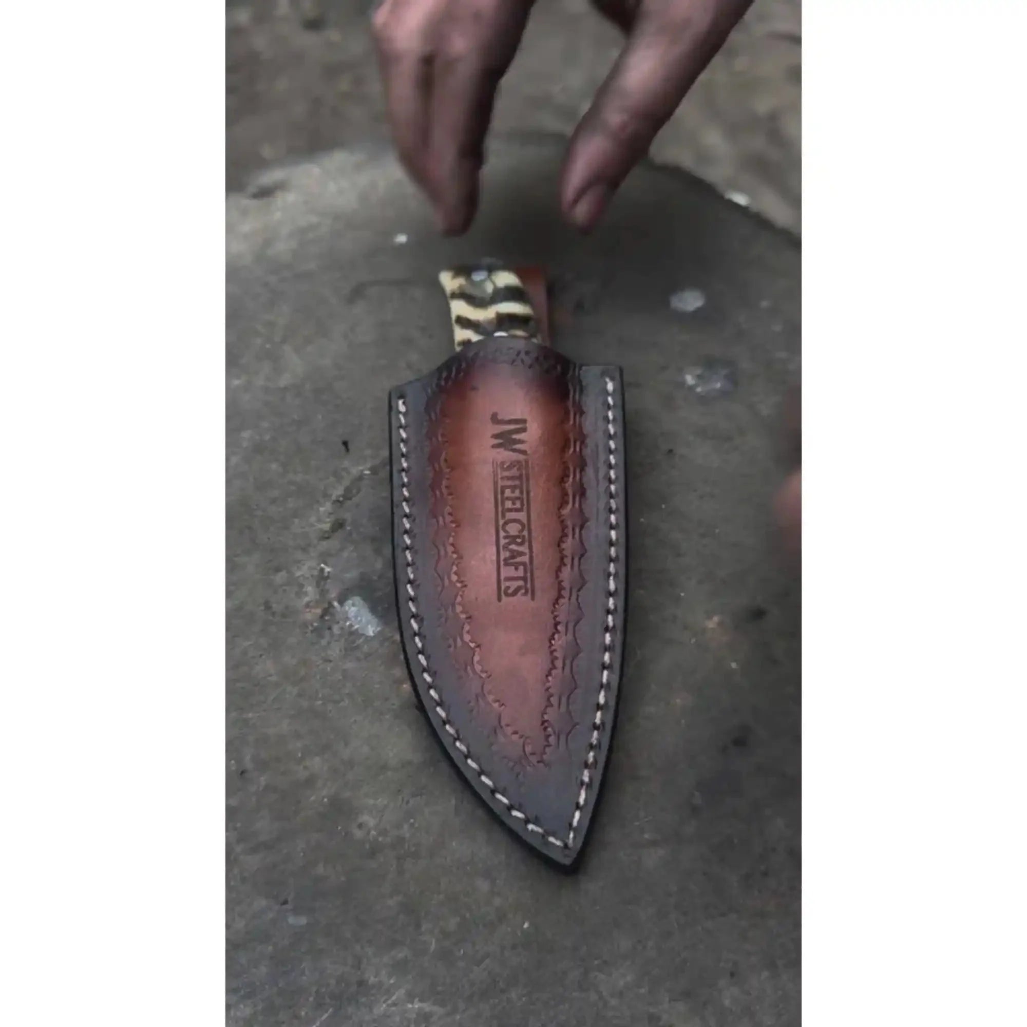 Compact Outdoor Knife – Stainless Steel Blade | Ram Horn or Wengi Wood Handle | JW SteelCrafts