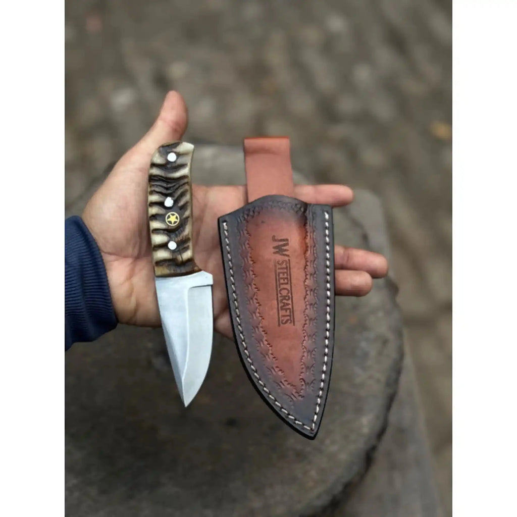 Compact Outdoor Knife – Stainless Steel Blade | Ram Horn or Wengi Wood Handle | JW SteelCrafts