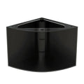 Abyss Black 90g Corner 1/4 Cylinder Glass Aquarium Set in Flush Wood Furniture