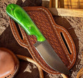 The Cowboy’s Trusted Companion: Handcrafted Belt Knife with Rasp Tool Steel Blade