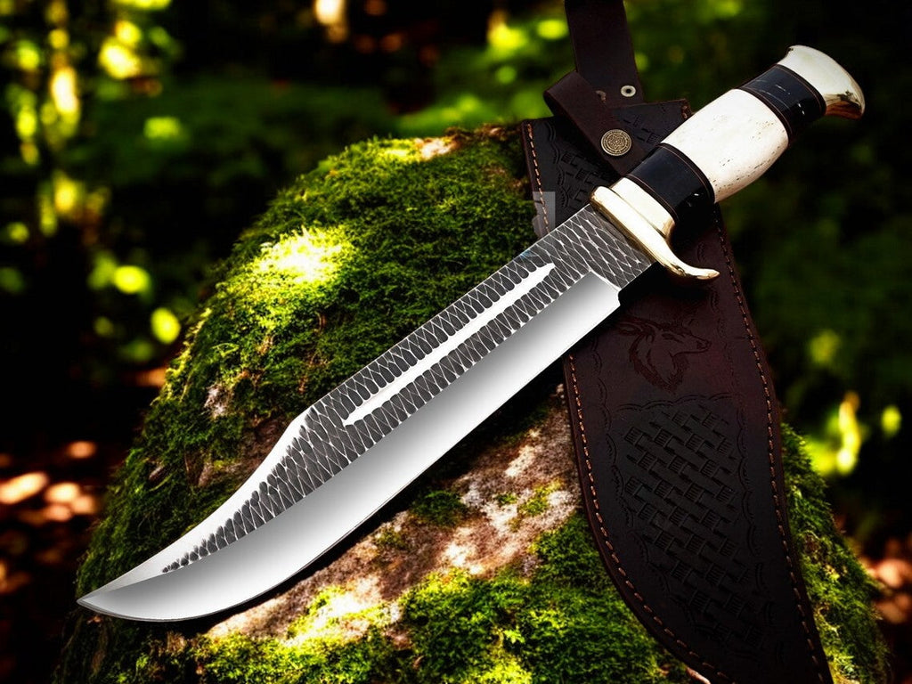 Crocodile Dundee Bowie – 16" D2 Forged Steel with Leather Sheath