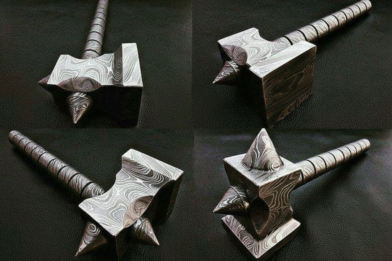 custom hand made Damascus steel hammer DK-0081