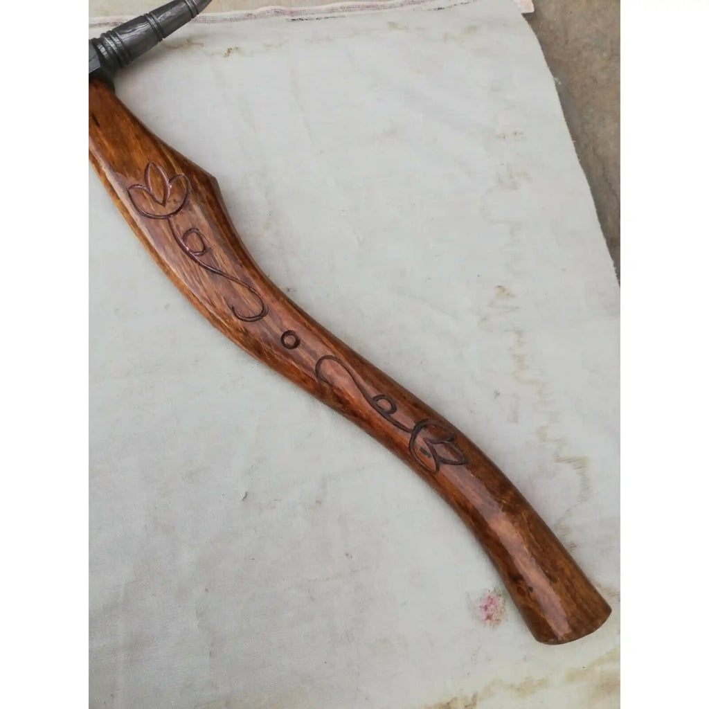 Custom Handmade 20" Damascus steel Best Bearded  Felling Hatchet Axe