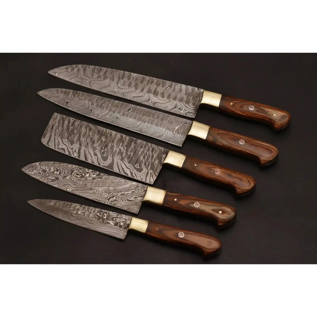 Custom Handmade Chef Knives Damascus Steel blades By JW SteelCrafts