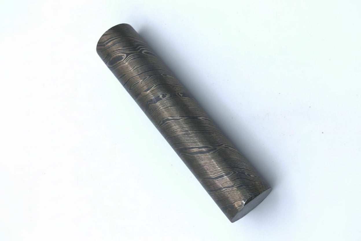 25.5 mm Damascus Steel Round Rod for Rings Pens Buckles