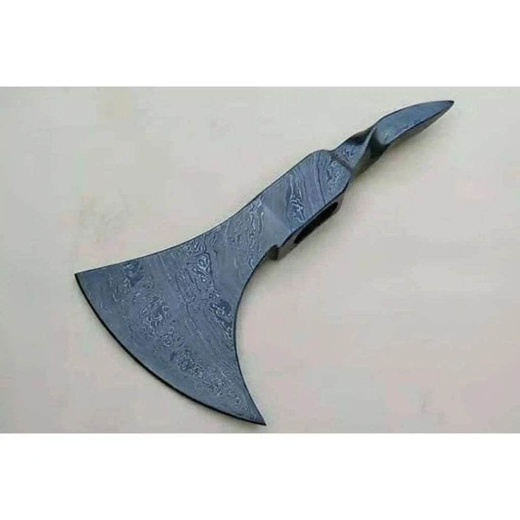 Custom Handmade Damascus Steel Tomhawk  Viking Axe Head 10" long