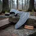 Custom Handmade Damascus Steel Viking Axe Head / Pagan Axe Head/ Chopping Axe / Edge Sharp