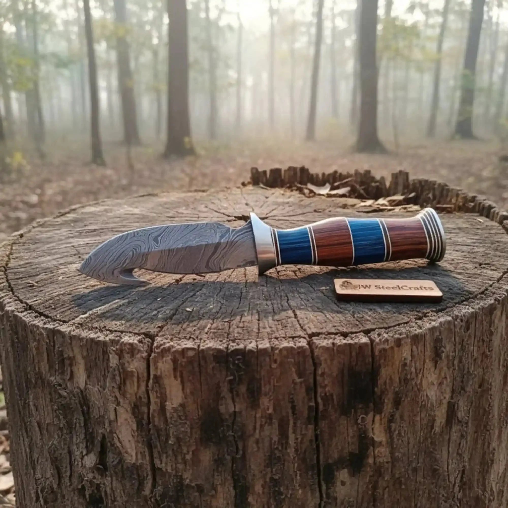 Custom Handmade Hunting Gut Hook Skinner Knife.